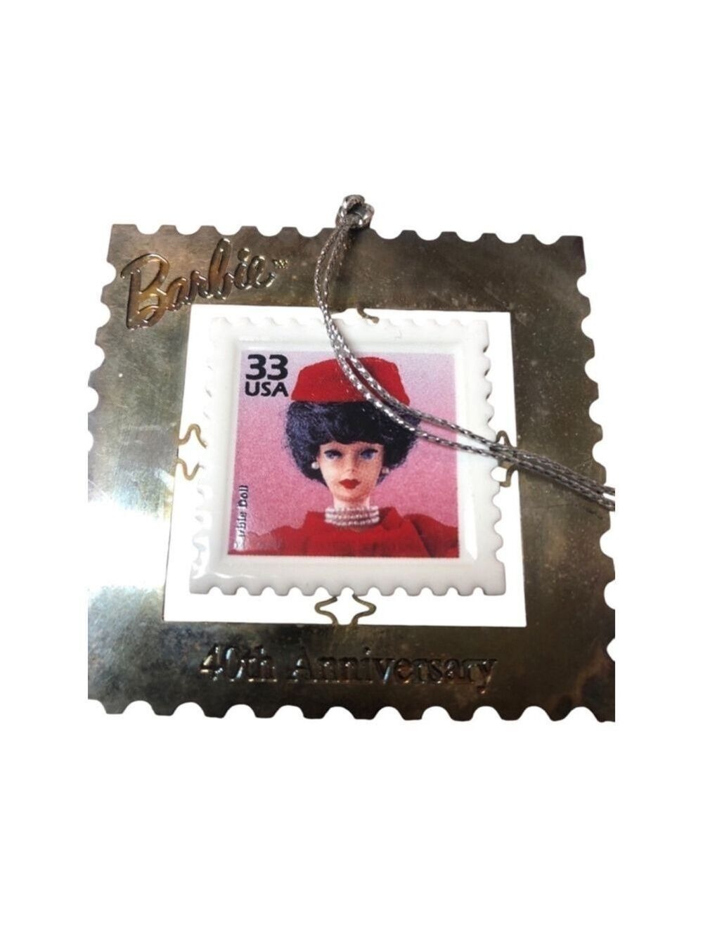 Barbie Ornament 40th Anniversary Gold